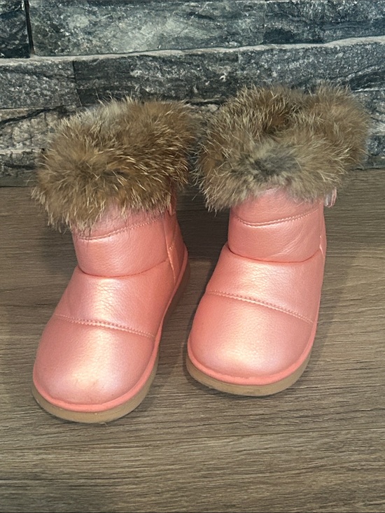 2018 Other - “2018” Toddler Girls Metallic Pink Faux Fur Winter Boots Size 26 (9.5‎ US)